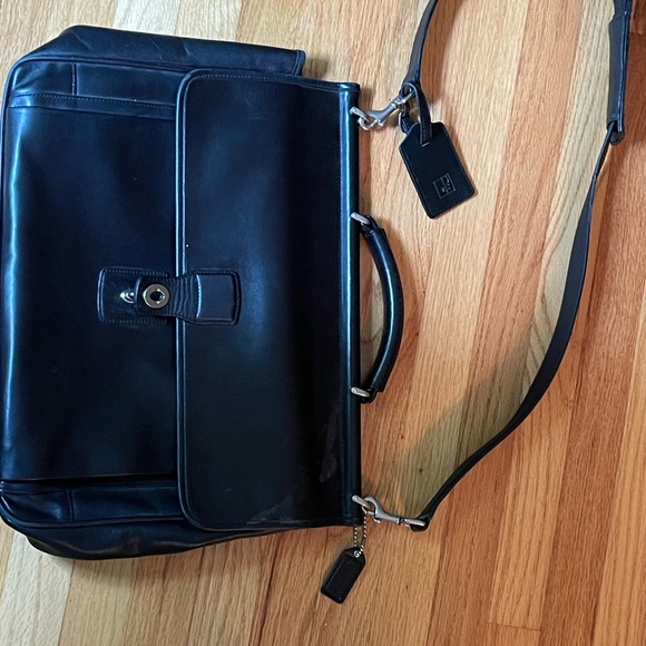 Coach Laptop business all leather bag nylon lining - Picture 10 of 13